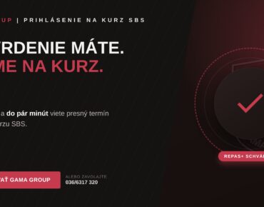 Prihlásenie na kurz SBS po schválení REPAS+, GAMA Group