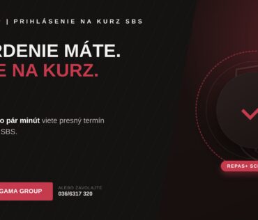 Prihlásenie na kurz SBS po schválení REPAS+, GAMA Group